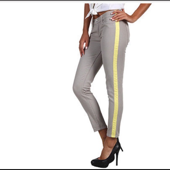 Jean Skinny Femme Hudson Loulou Noir Liseré Phosphorescent Taille XS Made In USA - Occasion TBE